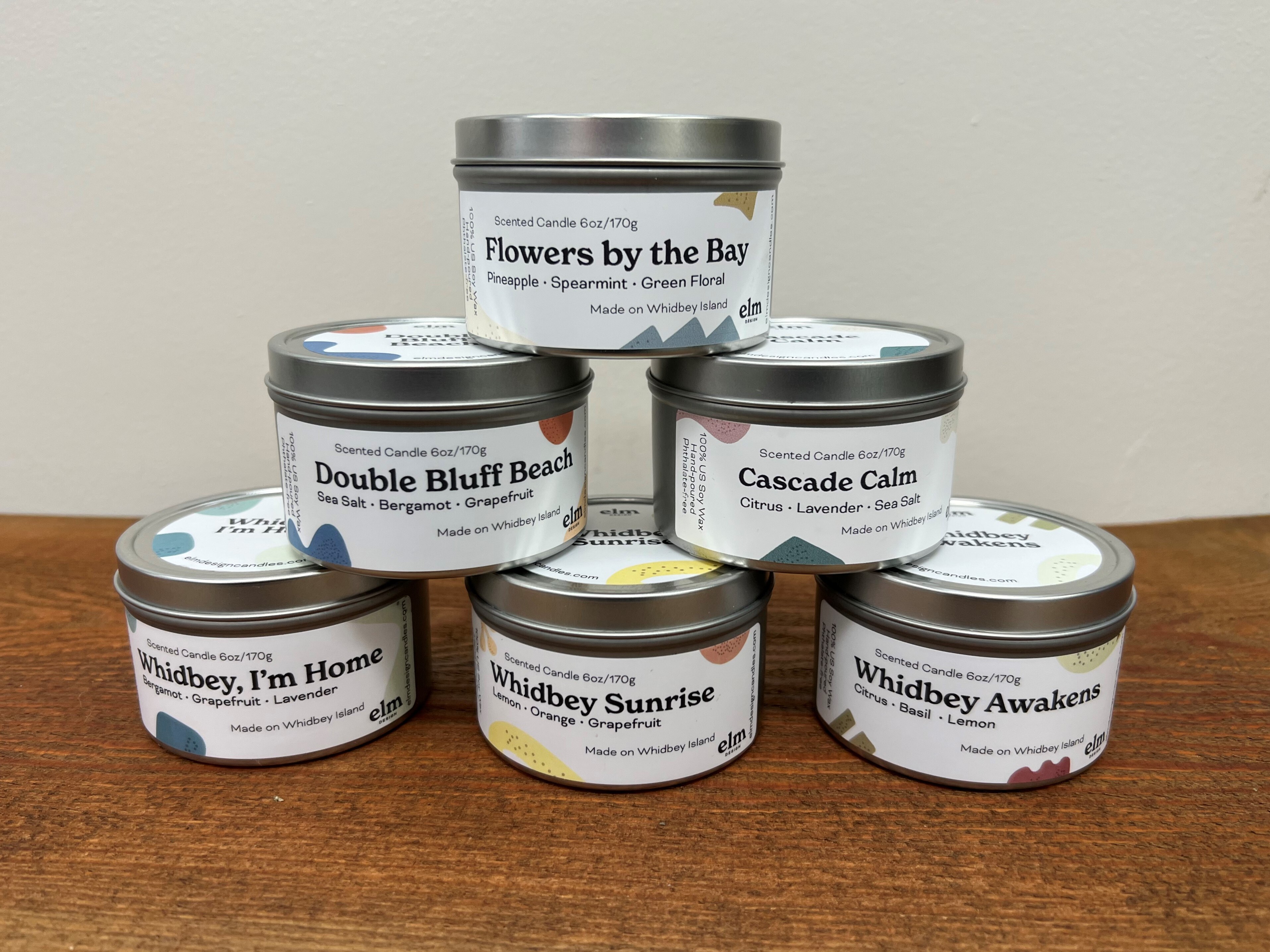 Elm Design Candles 6oz 100% US Soy wax